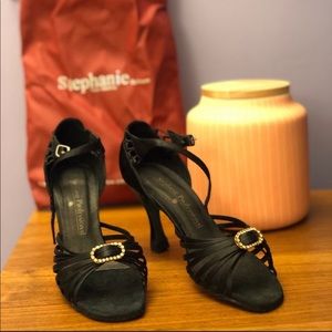 Black Satin Ballroom Shoes